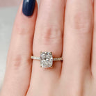Cushion Cut Moissanite Ring