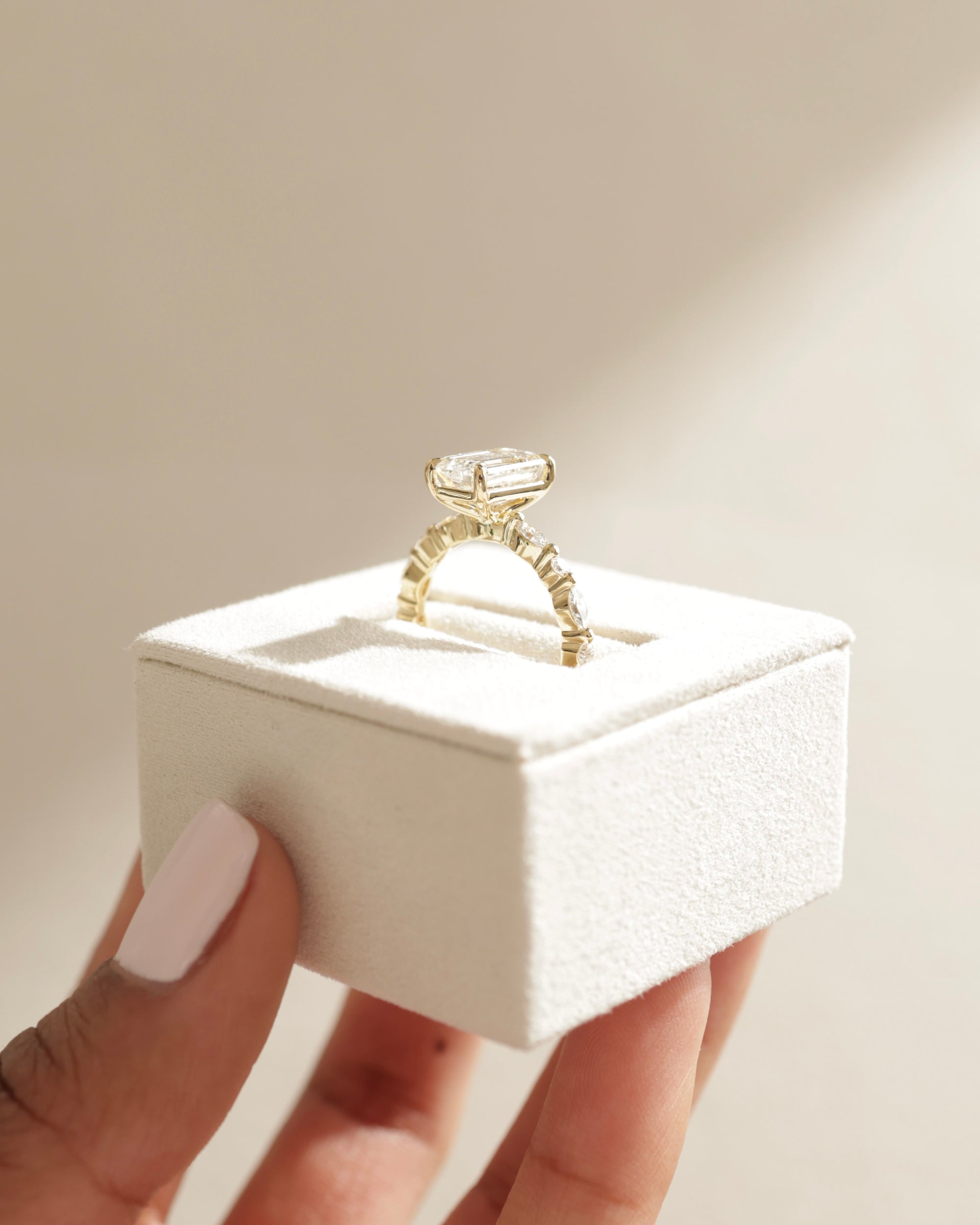 Emerald Cut Moissanite Ring
