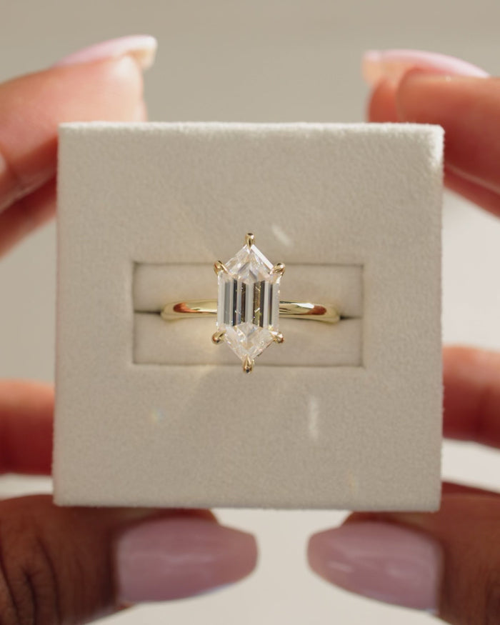 2.5 Carat Kite Moissanite Ring