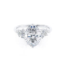 2.52 CT Oval Moissanite Cluster Ring