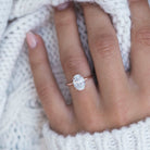 2.70CT Oval Moissanite Ring