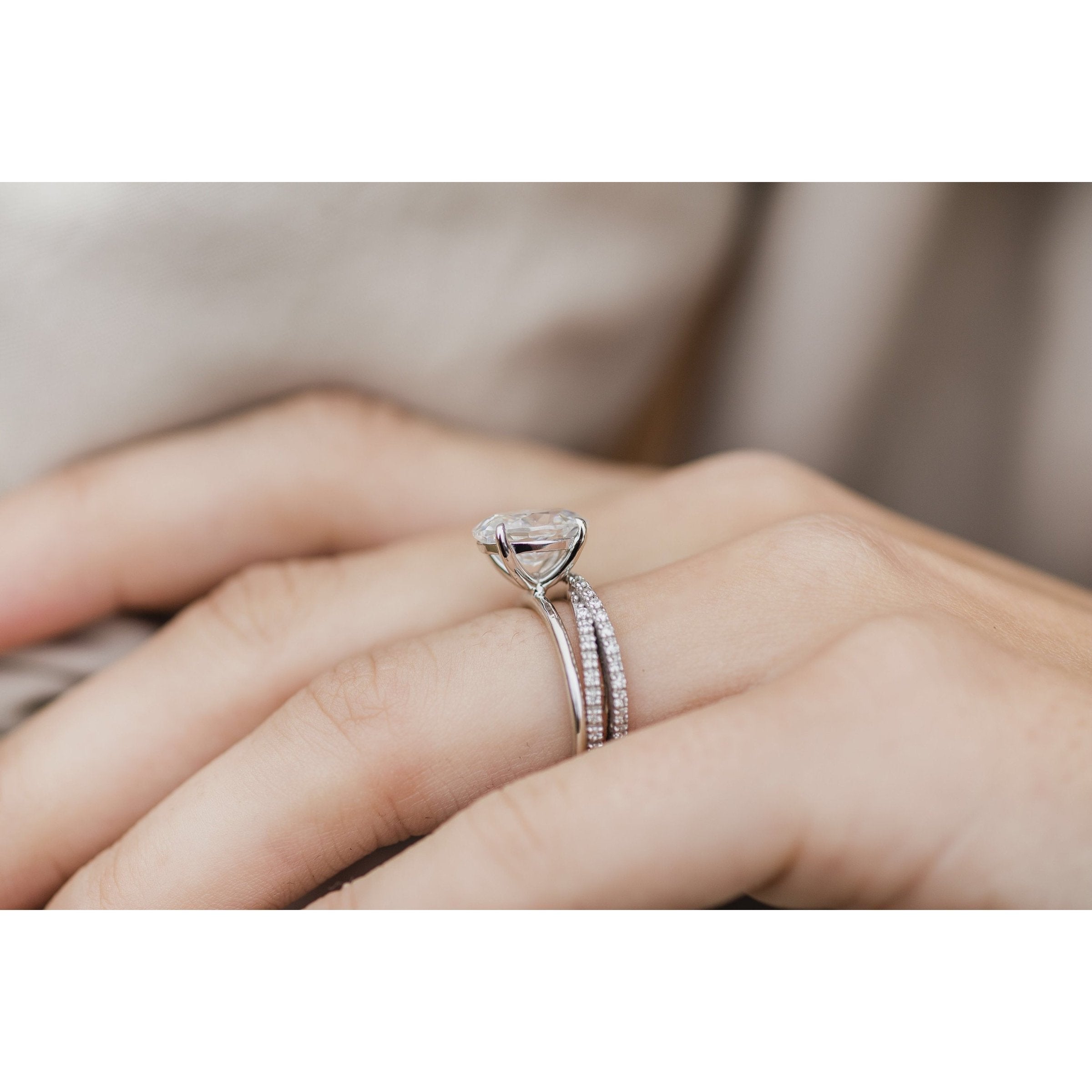 Moissanite Proposal Ring