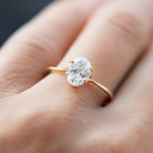 Oval Solitaire Moissanite Engagement Ring