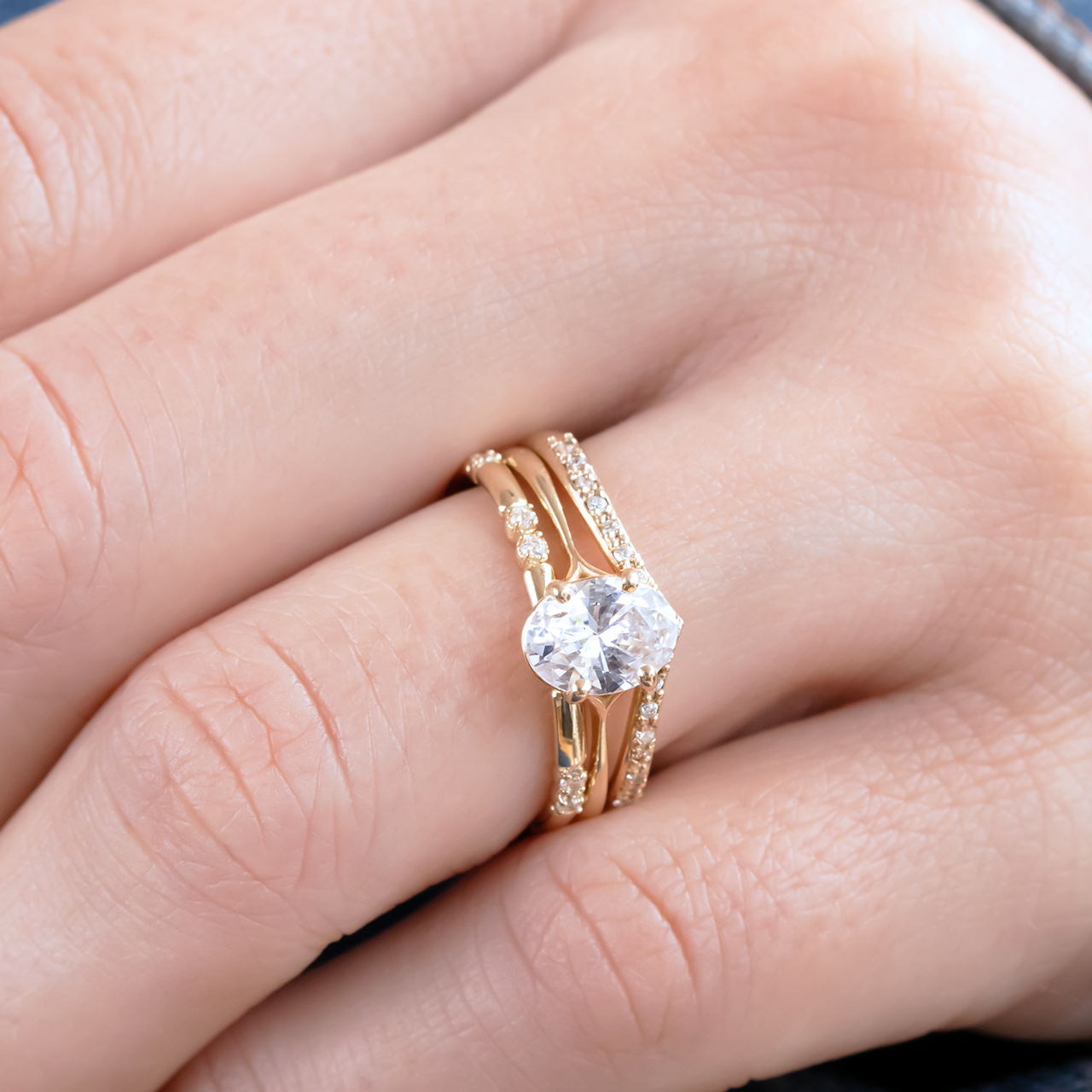 Custom Moissanite Engagement Ring