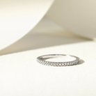 Round Cut Moissanite Half Eternity Diamond Wedding Band