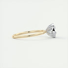 2CT Cushion Two Tone Moissanite Diamond Bezel Set Engagement Ring