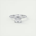 Asscher Cut Moissanite Ring