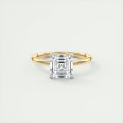 Asscher Cut Moissanite Engagement Ring