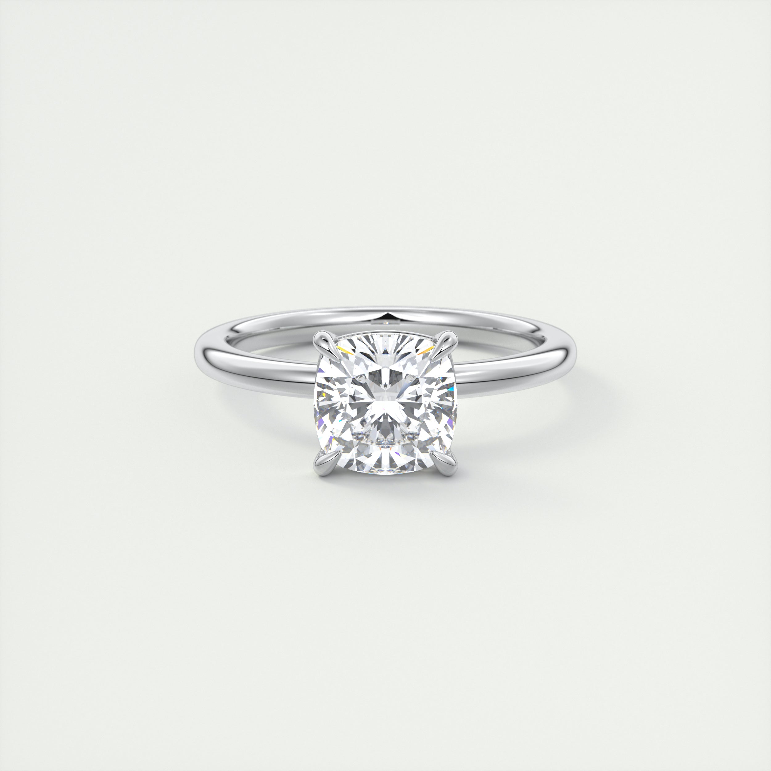 Cushion Cut Moissanite Ring
