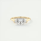 Marquise Moissanite Engagement Ring