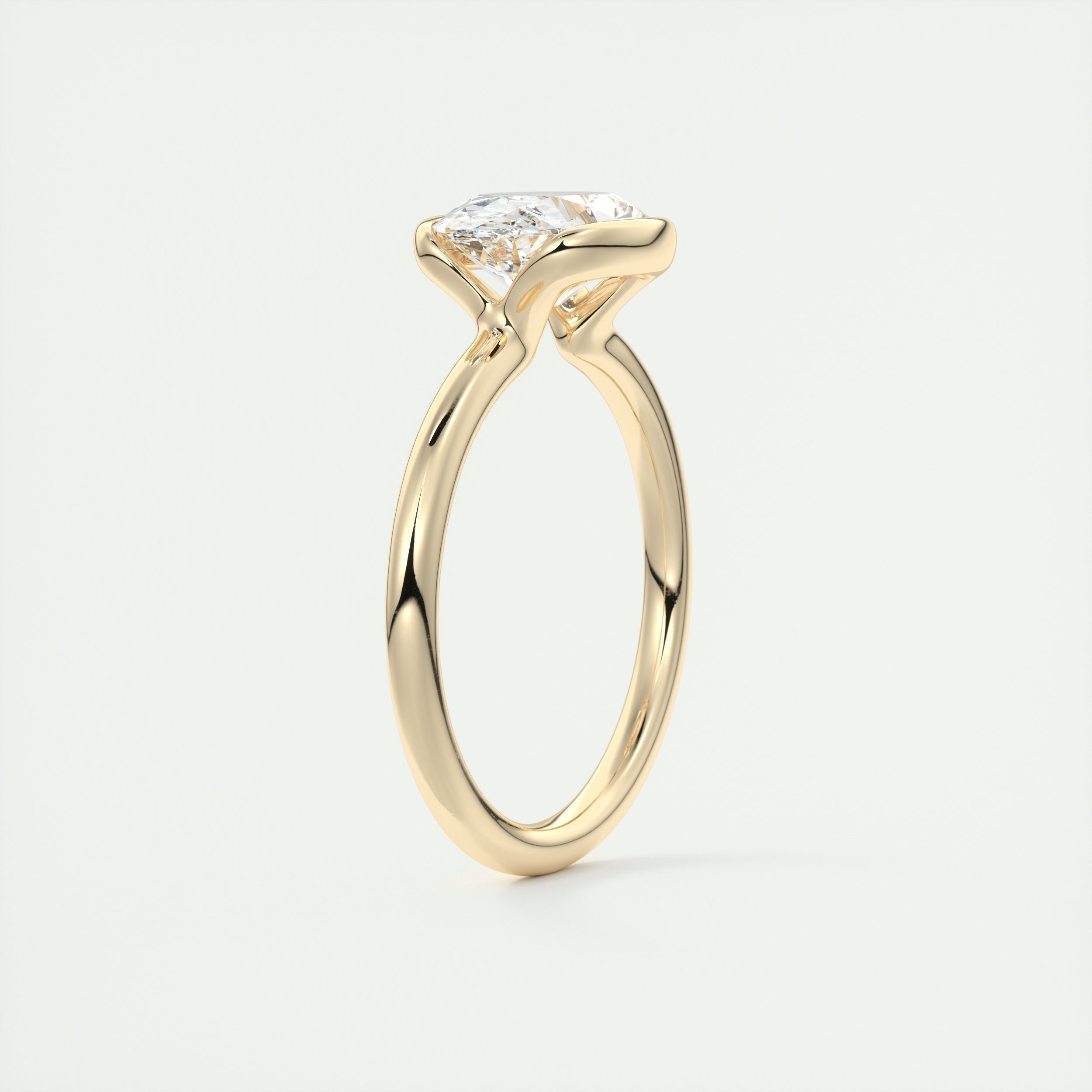 Bezel Set Moissanite Ring