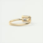 Half Bezel Moissanite Ring