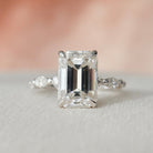 Pave Moissanite Engagement Ring