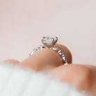 Emerald Pave Engagement Ring