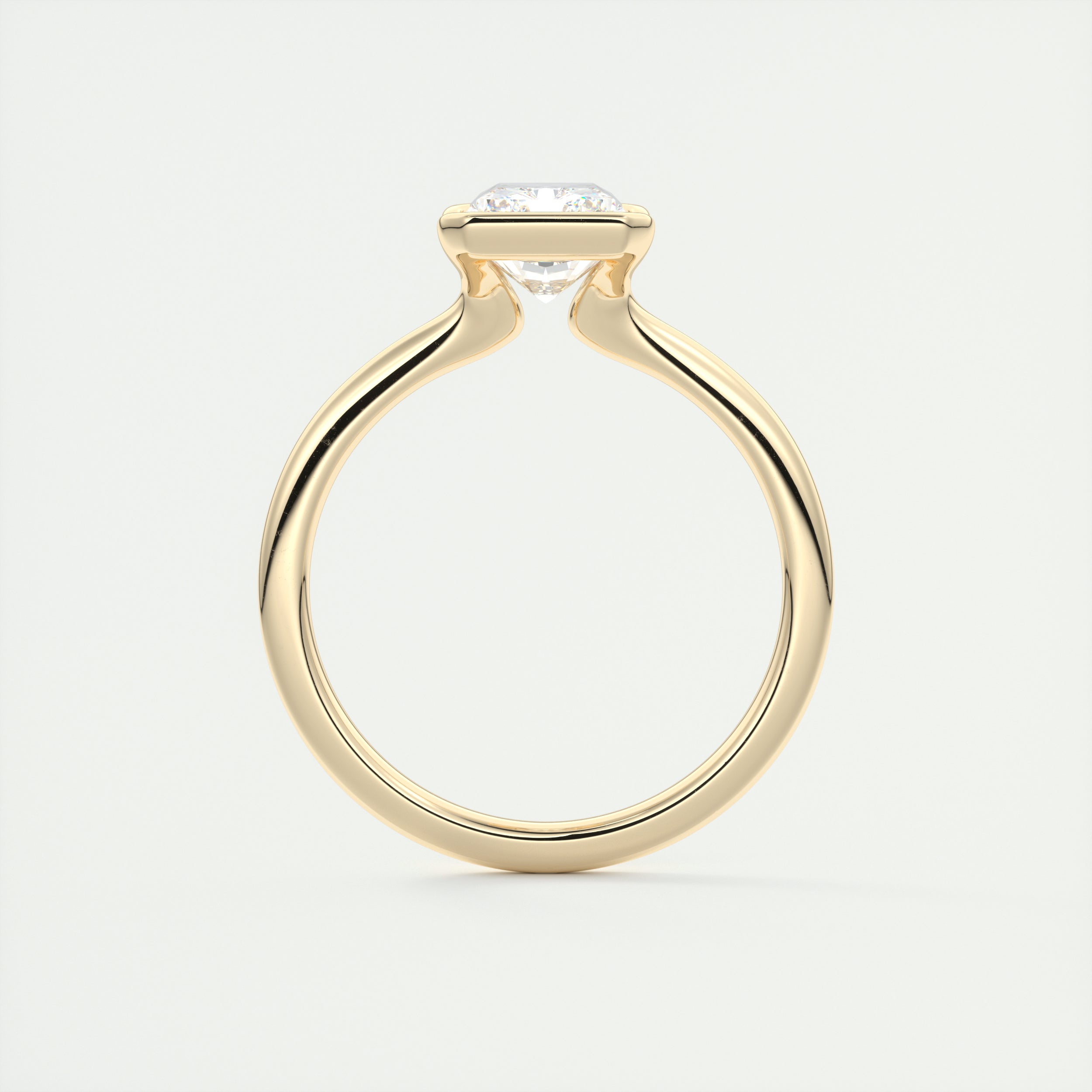 Modern Moissanite Ring