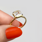 Asscher Cut Moissanite Ring
