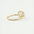 Half Bezel Moissanite Ring