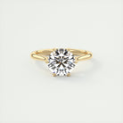 Round Cut Moissanite Engagement Ring