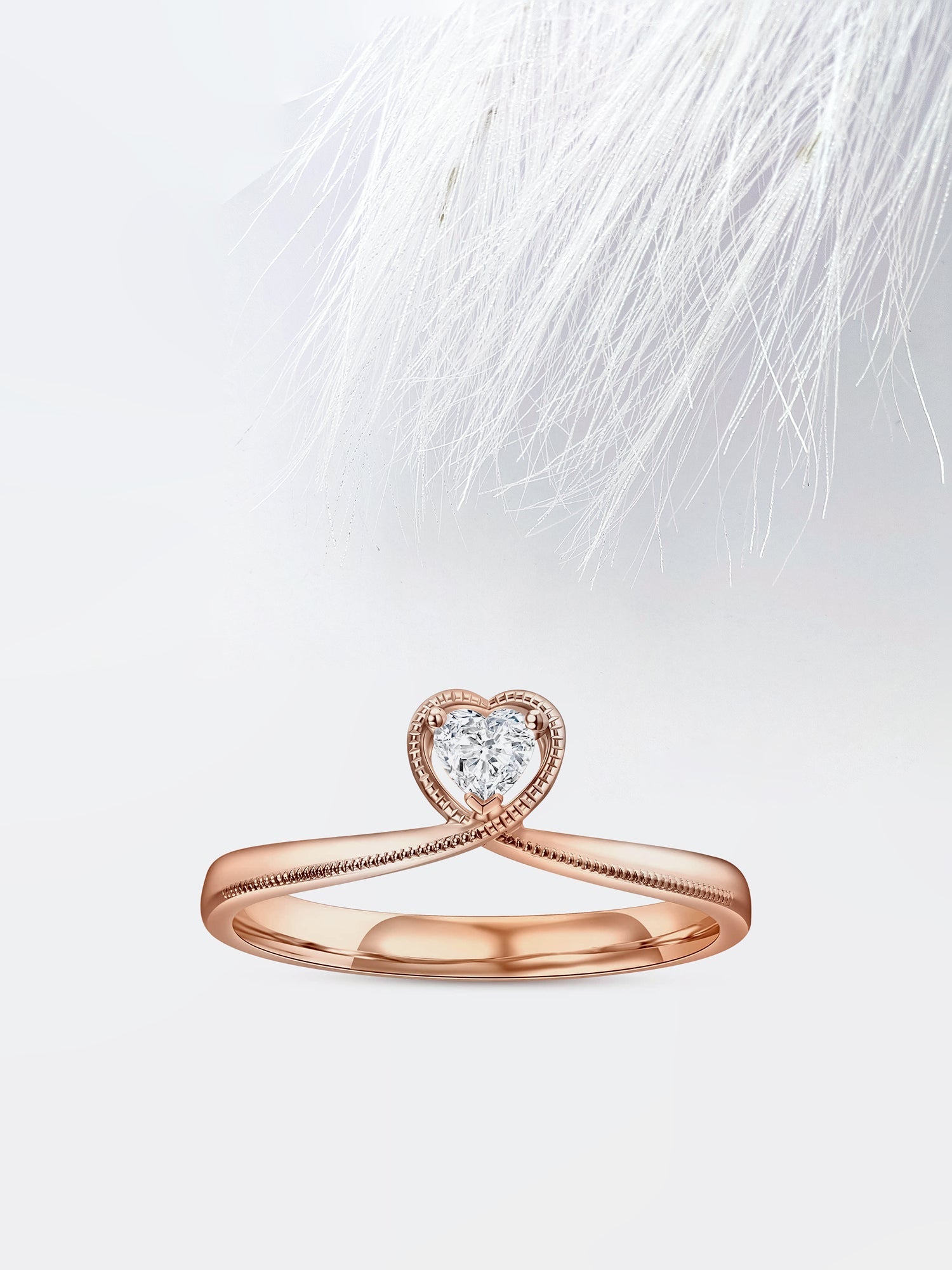 Heart Shaped Unique Diamond Engagement Ring For Women