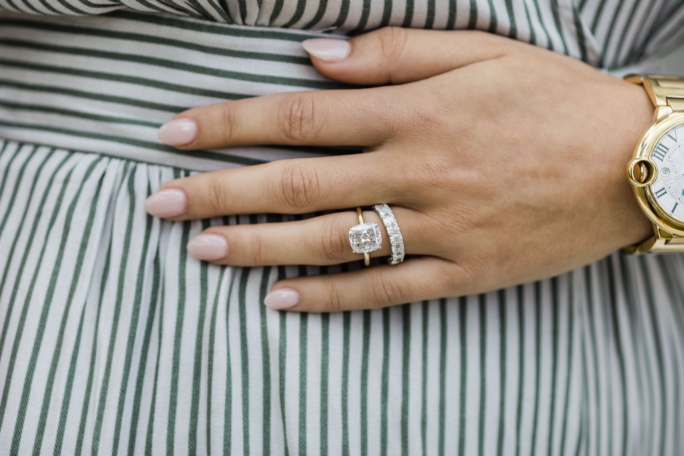 Modern moissanite elegance