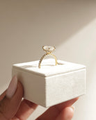 Emerald Cut Hidden Halo Ring