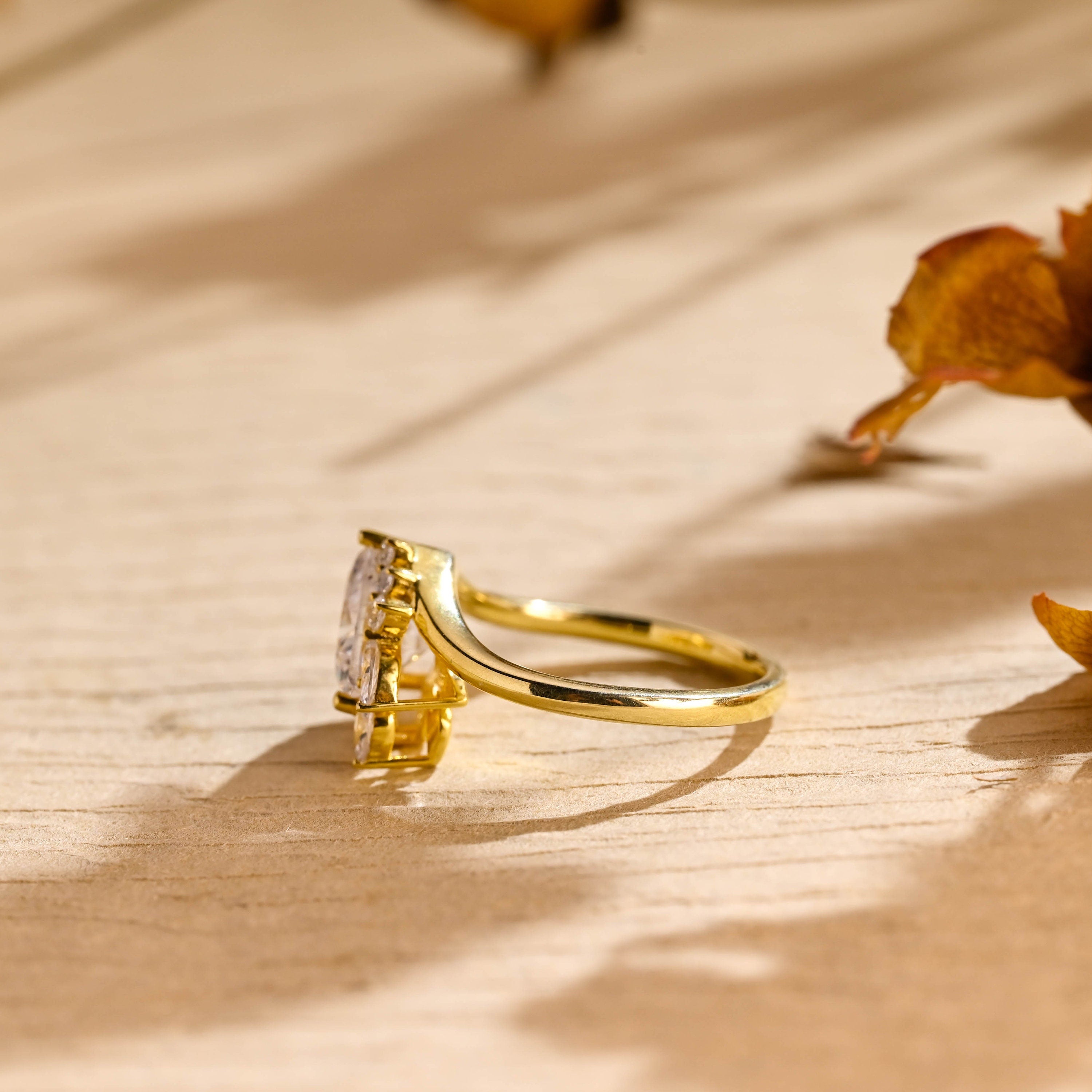 Heart Cluster Engagement Ring