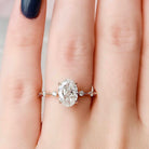 2 Carat Oval Moissanite Engagement Ring