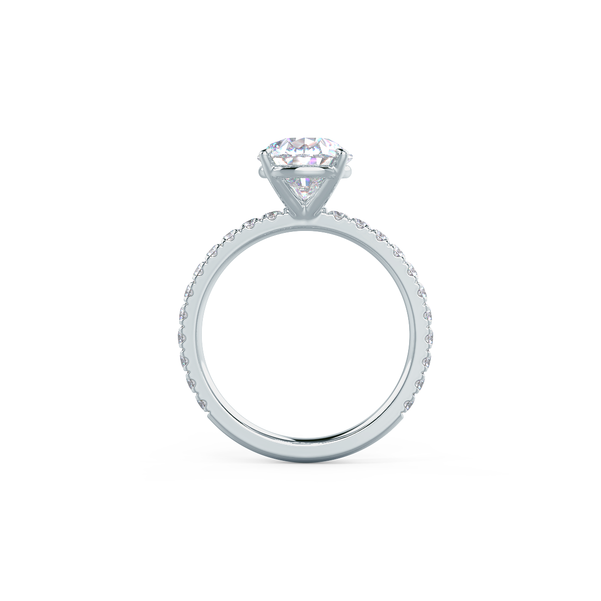 2.25CT Pear Hidden Halo Moissanite Diamond Pave Engagement Ring