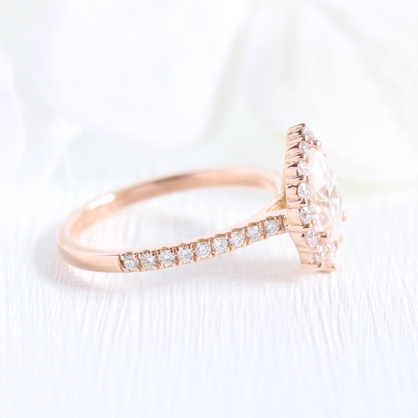 Moissanite wedding jewelry for desert wedding