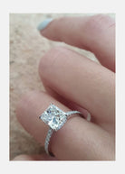 moissanite square ring