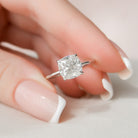 Cushion Cut Moissanite Engagement Ring