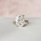 Three Sided Pave Moissanite Ring