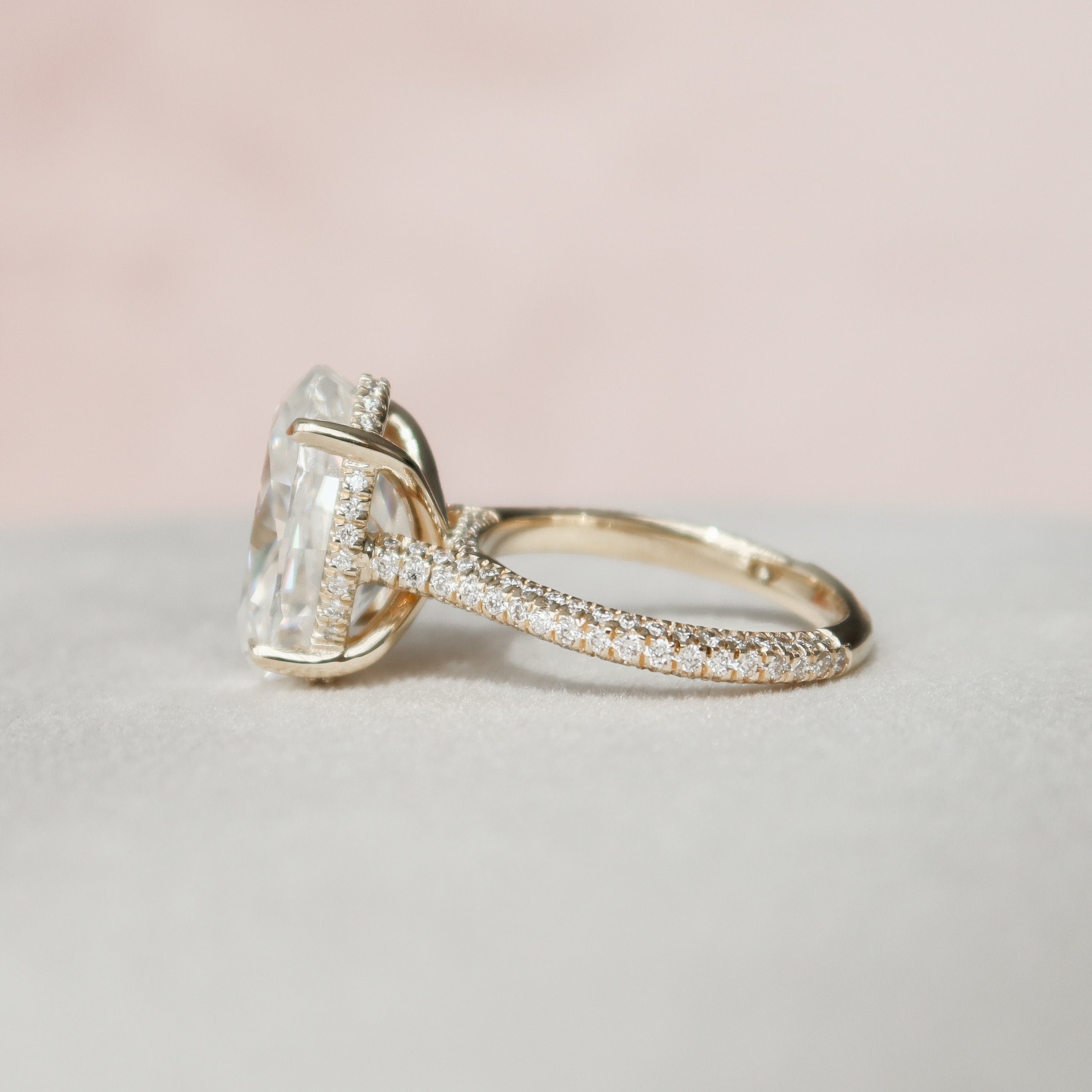 Oval Moissanite Ring for Women