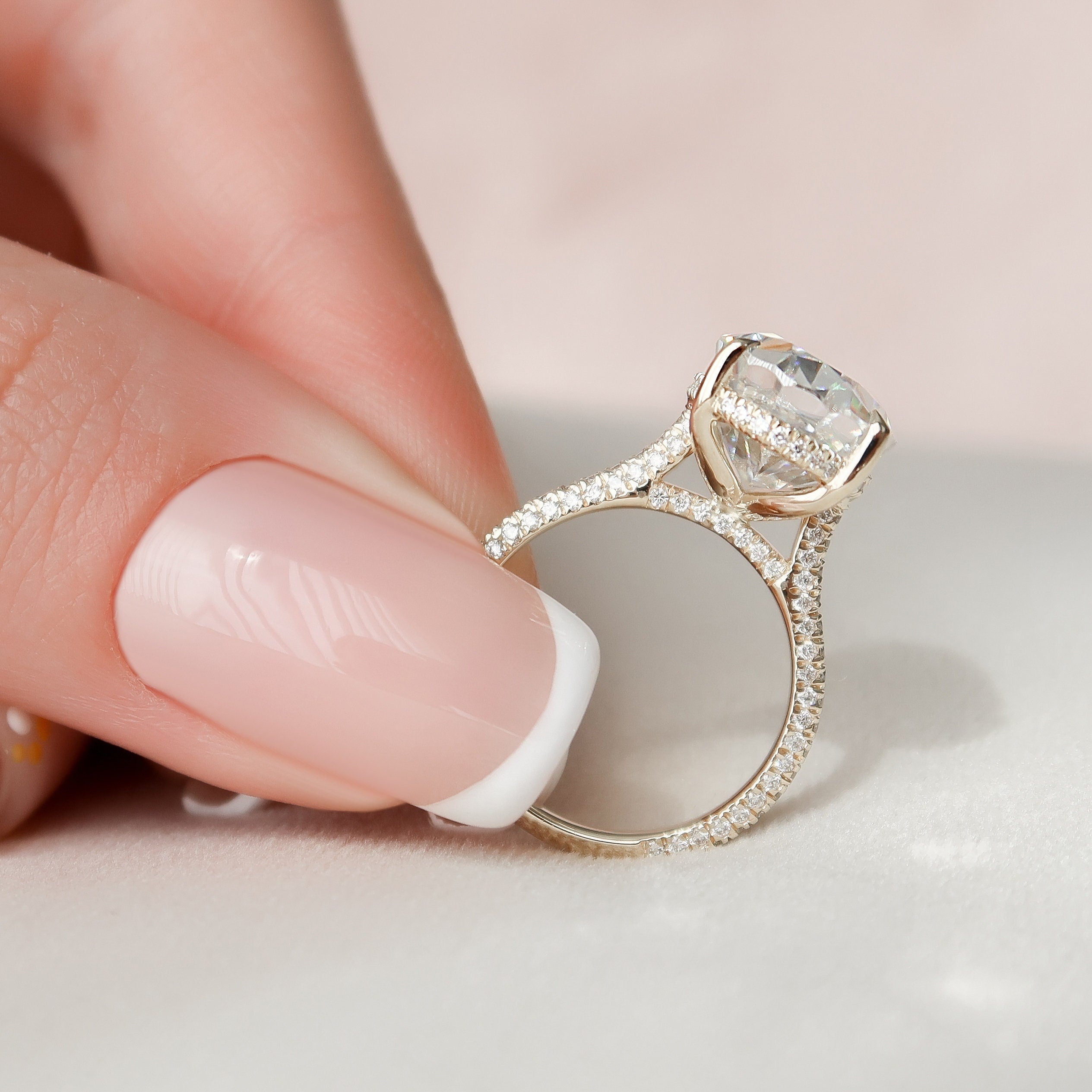 Oval Moissanite Ring for Women
