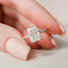 Radiant Cut Moissanite Engagement Ring