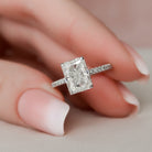 Radiant Cut Moissanite Engagement Ring