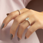 Radiant Moissanite Diamond Ring
