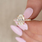 Oval Cut Moissanite Engagement Ring