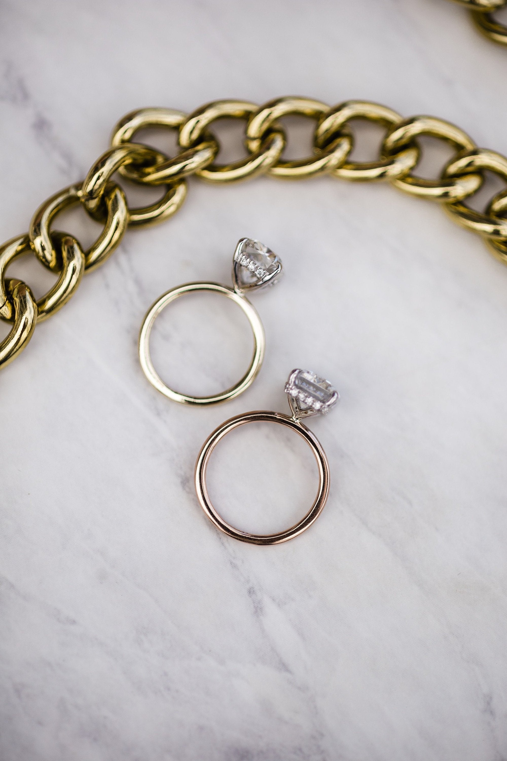 Elongated Cushion Halo Ring