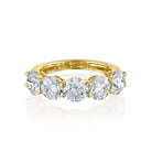 3.50CTW Round Diamond Five Stone Lab Grown Wedding Band