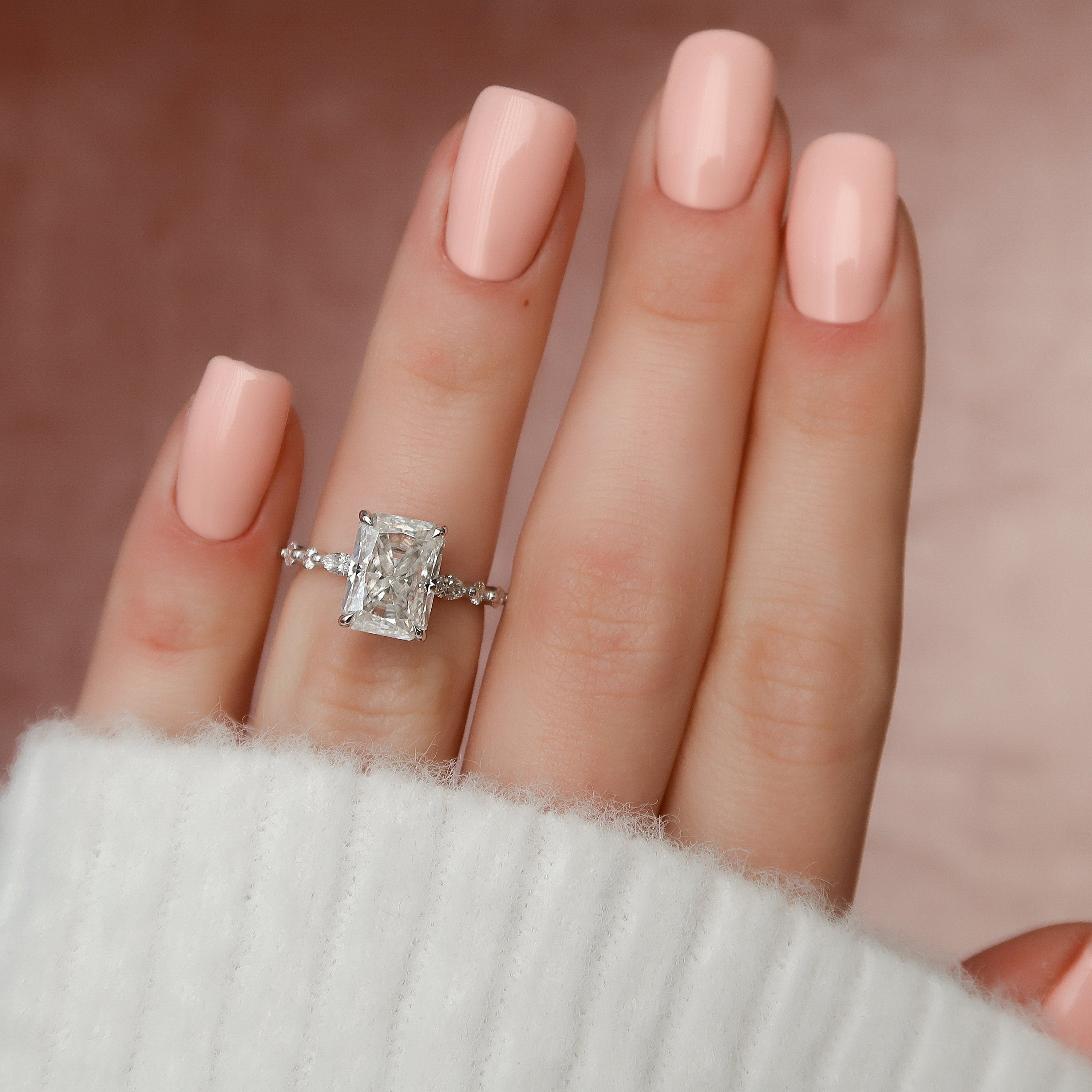 Pave Moissanite Ring