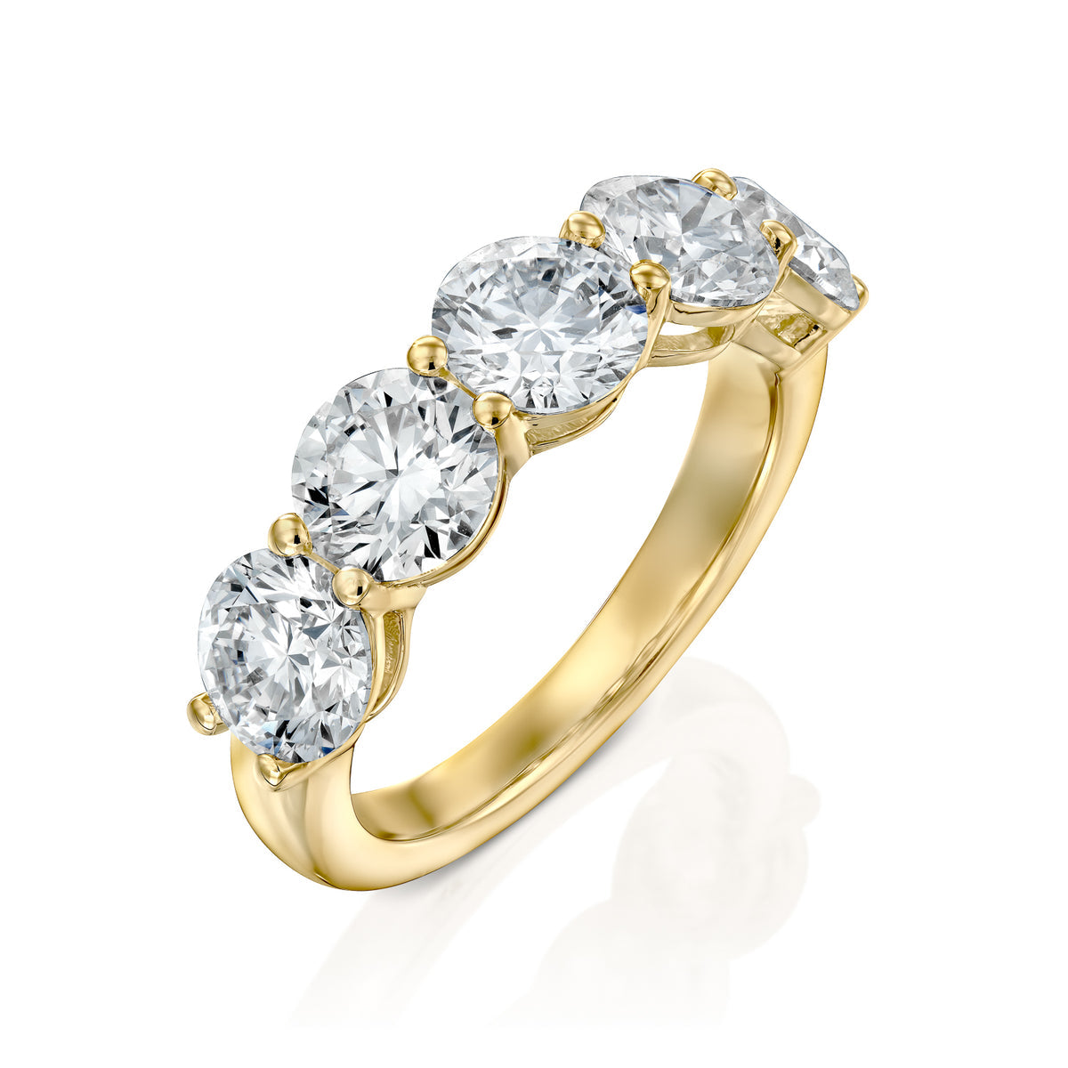 Round Diamond Wedding Band