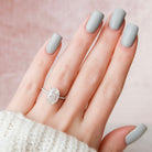 Oval Hidden Halo Engagement Ring