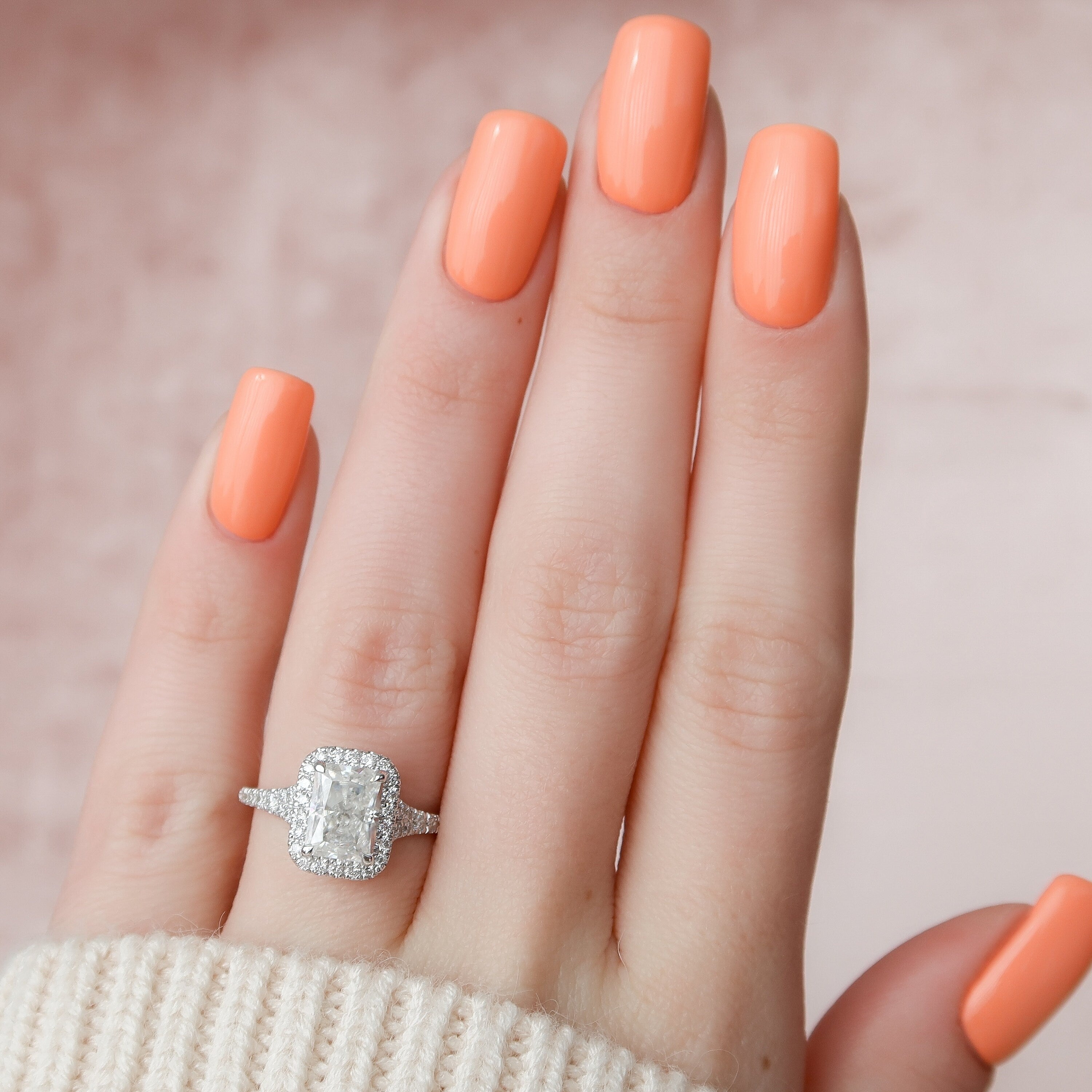 Radiant Cut Moissanite Engagement Ring