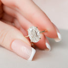 Hidden Halo Oval Ring