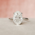 Hidden Halo Oval Ring
