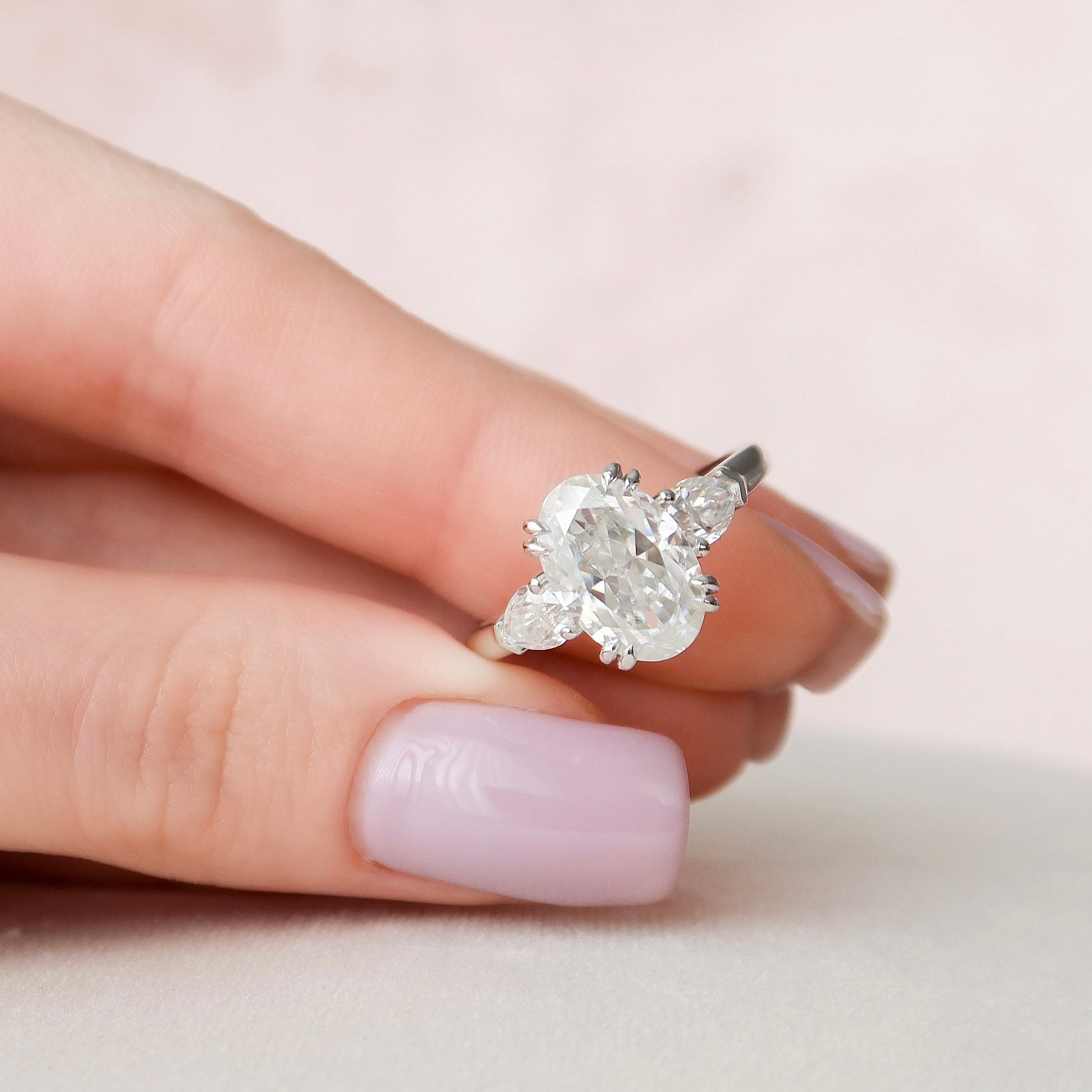 3.5ct Oval Moissanite Ring