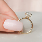 Pave Moissanite Engagement Ring