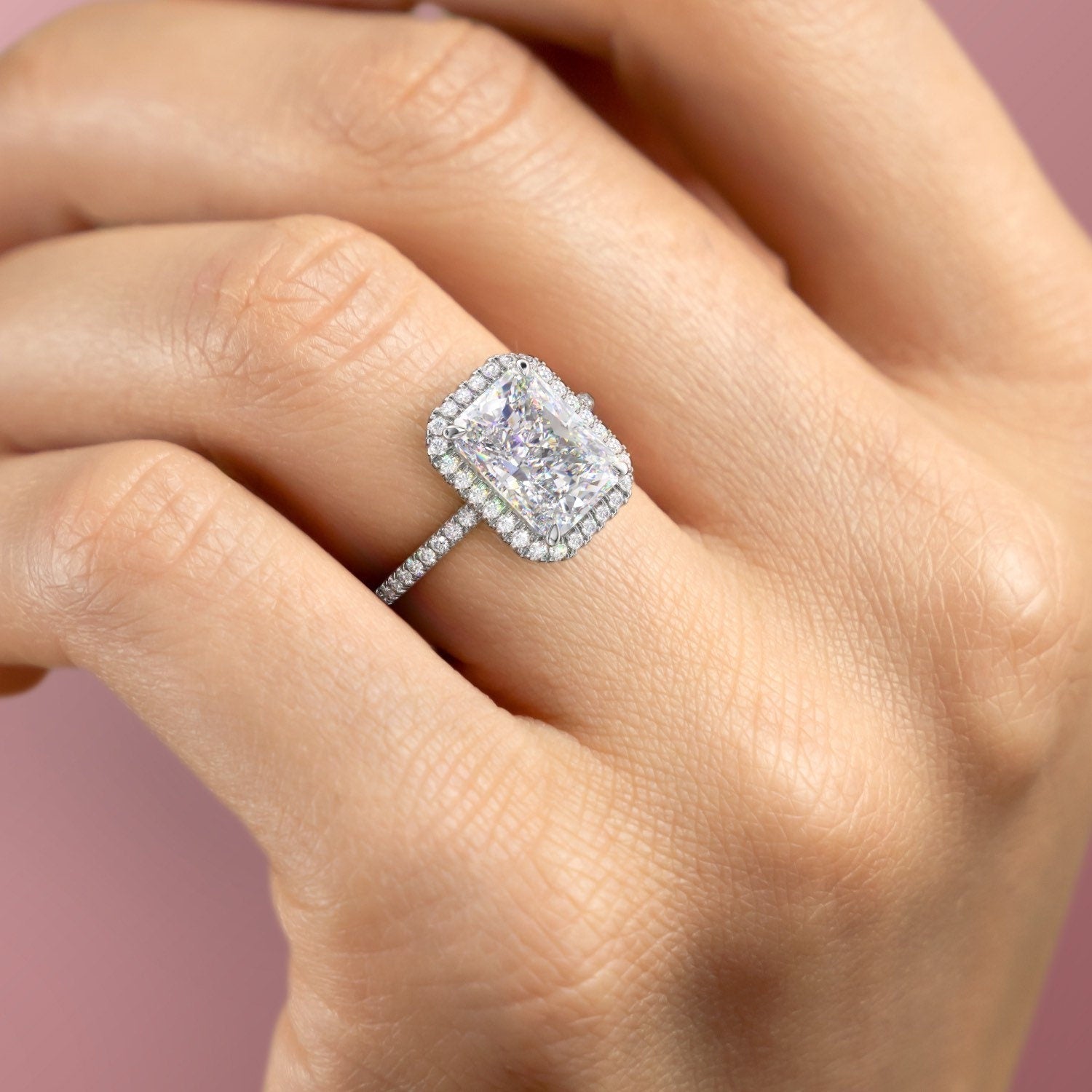 3.5 Carat Moissanite Engagement Ring