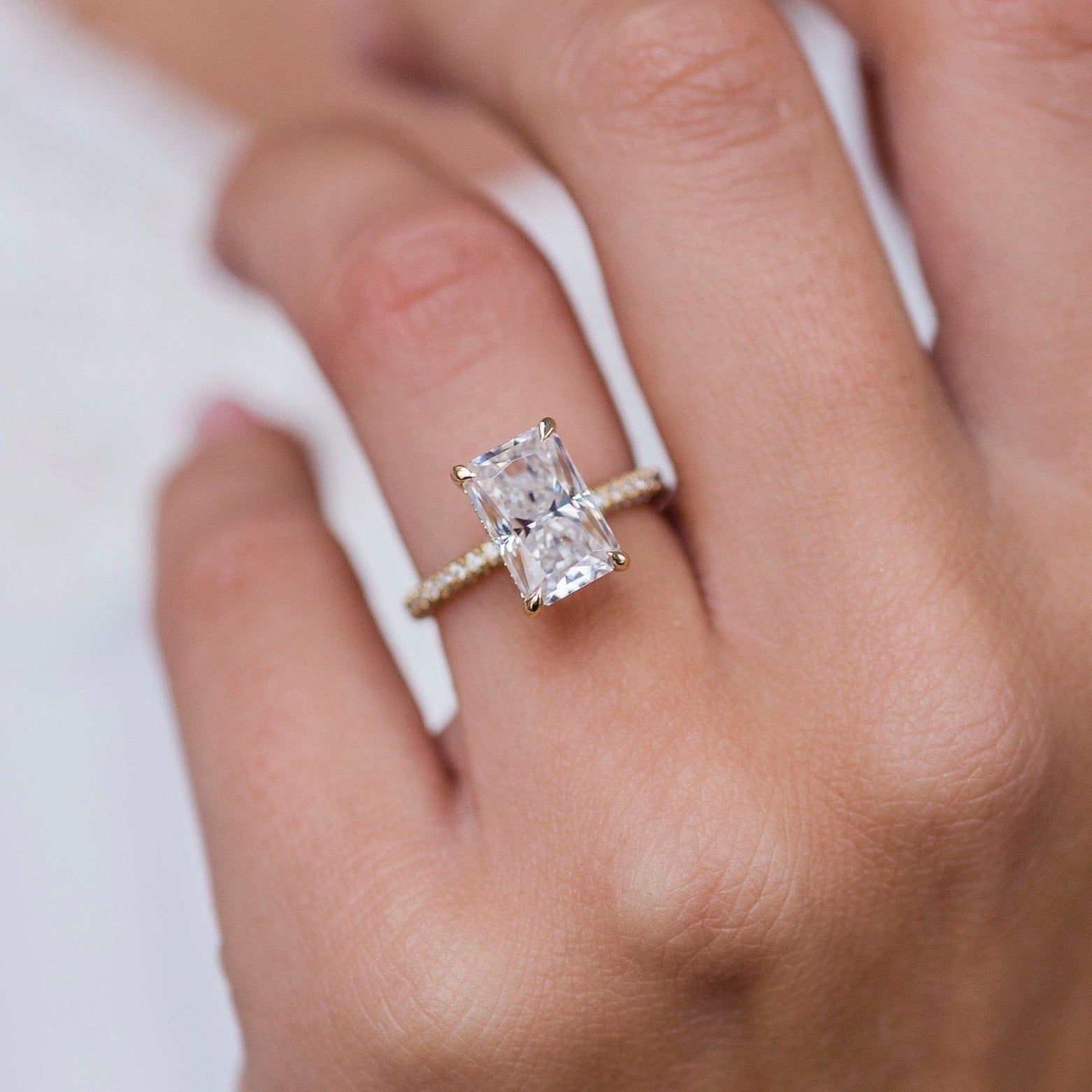 Hidden Halo Engagement Ring